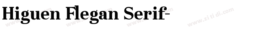 Higuen Flegan Serif字体转换